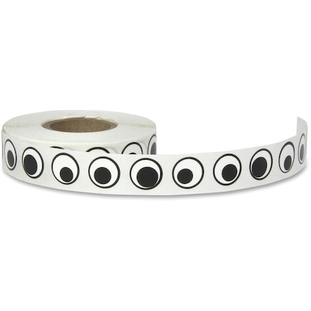 Creativity Street Wiggle Eyes, 1/2", 1000/PK, Black/White PACAC340201